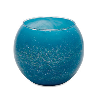 4" Sky Blue Galaxy Polished Globe Candle