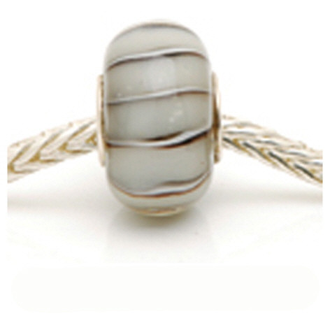 Snow Tiger Glass Bead