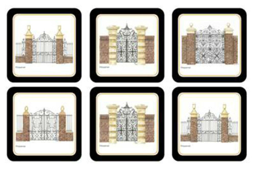 Set of 6 Historic Charleston Gates Coasters (Assorted) by Pimpernel