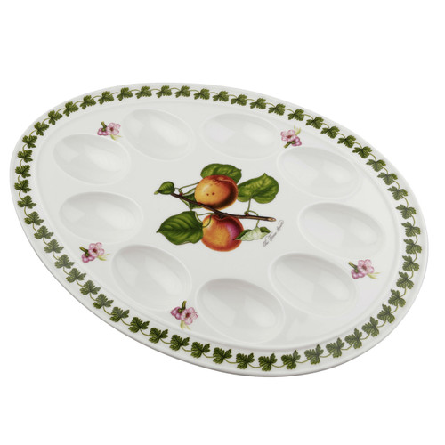 Pomona Apricot Motif Devilled Egg Plate by Portmeirion - Special Order