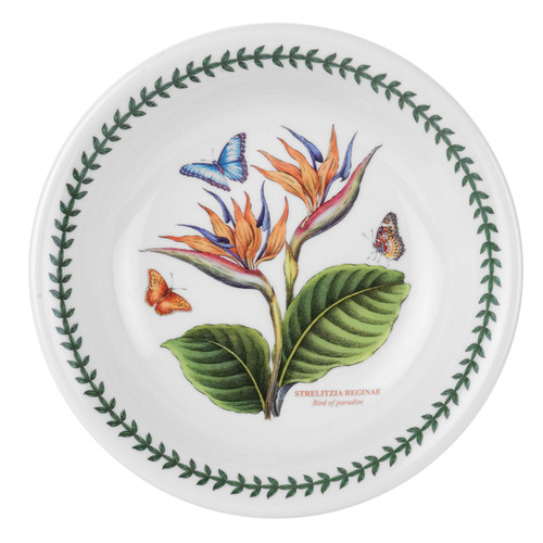 Exotic Botanic Garden Bird of Paradise Motif Set of 6 Pasta Bowls by Portmeirion