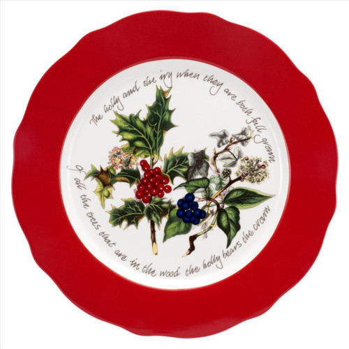 The Holly & The Ivy Red Border Charger Plate by Portmeirion
