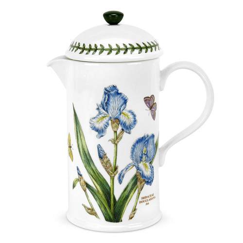 Botanic Garden Iris Motif Romantic Shape Cafetiere Coffee Pot by Portmeirion