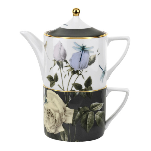 Ted Baker Rosie Lee Black/White Tea For One by Portmeirion