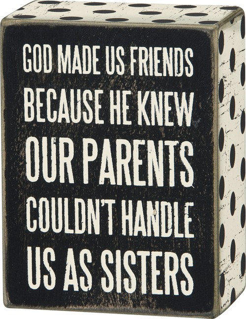 God Made Us Box Sign - Primitives by Kathy