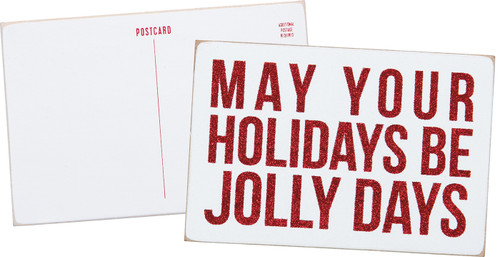 Jolly Days Wooden Postcard - Primitives by Kathy