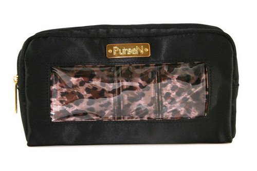 Black Leopard Classic Make-Up Case by PurseN