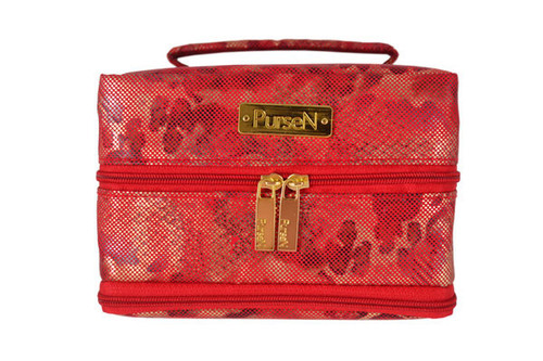 Metallic Red Tiara Vacationer Jewelry Case by PurseN
