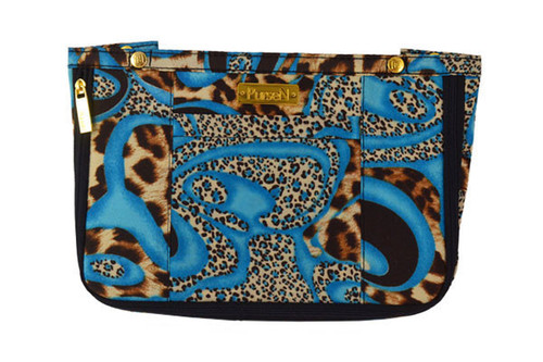 Medium Turquoise Leopard Organizer Insert by PurseN