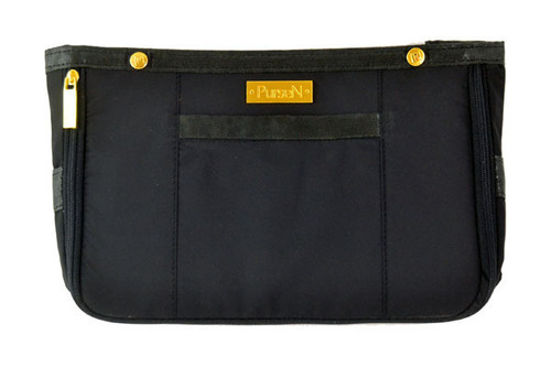 Medium Black with Black Metallic Trim Organizer Insert by PurseN