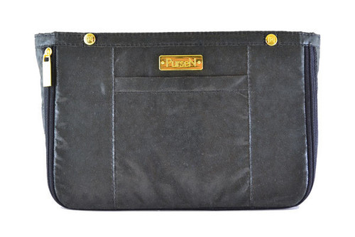 Small Metallic Black with Leopard Organizer Insert by PurseN