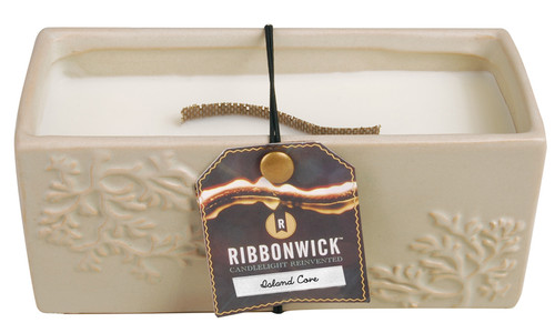 Island Cove Coral Rectangle Premium RibbonWick Candle