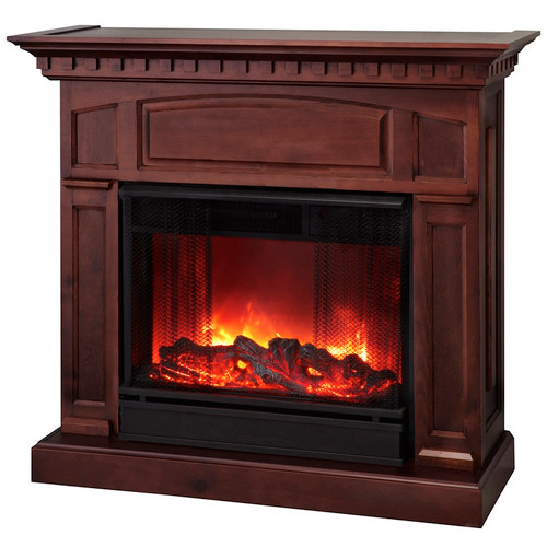 Heritage Petite Electric-Mahogany-Fireplace by Real Flame