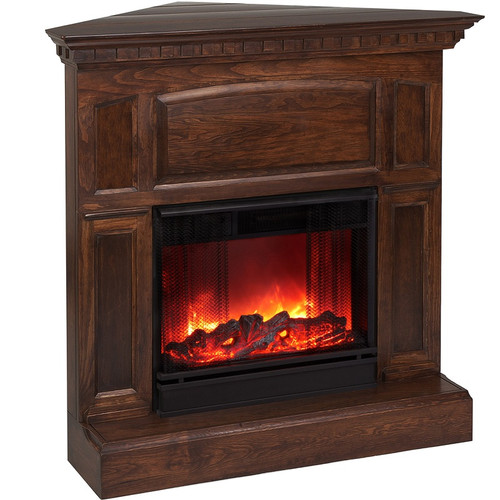 Heritage Corner Electric-Mahogany-Fireplace by Real Flame