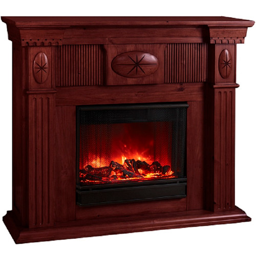 Imperial Electric-Dark Mahogany-Fireplace by Real Flame