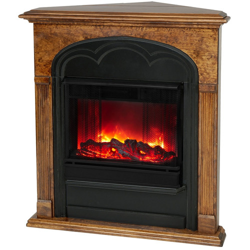 Rachel Corner Electric-Mahogany-Fireplace by Real Flame