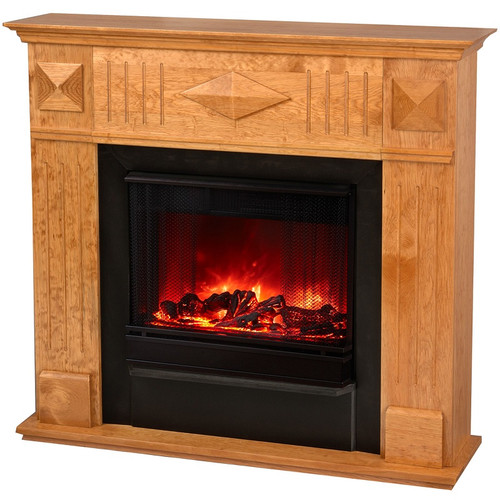 Oxford Electric-Oak-Fireplace by Real Flame