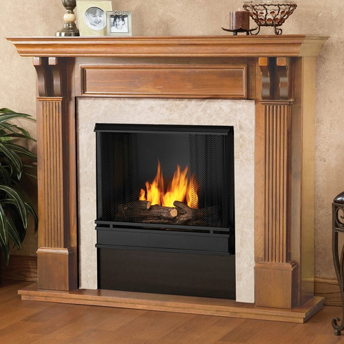 Alexandria-Oak-Ventless Gel Firplace by Real Flame
