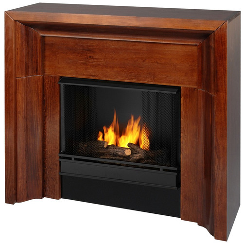 Metropolitan-Mahogany-Ventless Gel Firplace by Real Flame