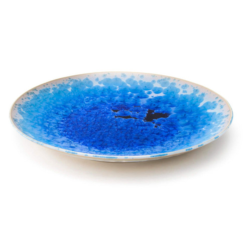 PURE Crystalline Cobalt Platter by Simon Pearce