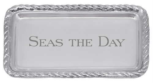 "Seas The Day" Rope Statement Tray by Mariposa