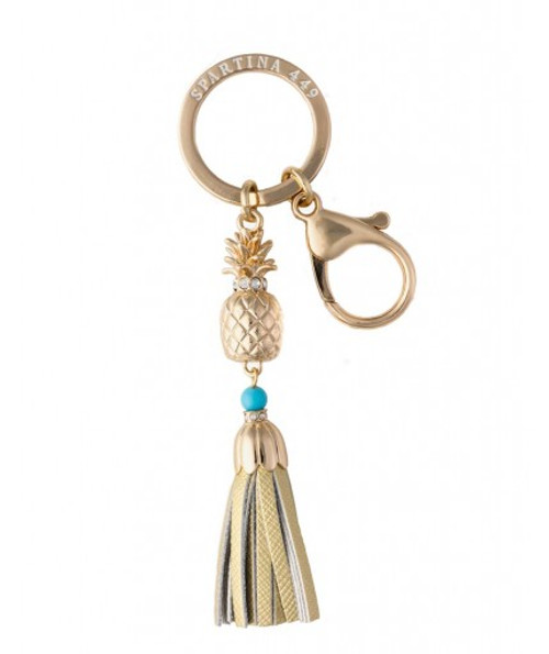 Retreat Gold Pineapple Keychain by Spartina 449