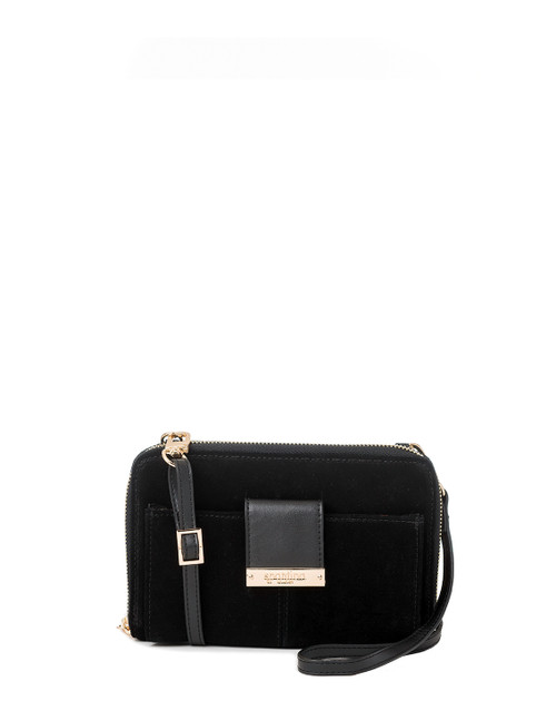 Black Suede Phone Crossbody by Spartina 449