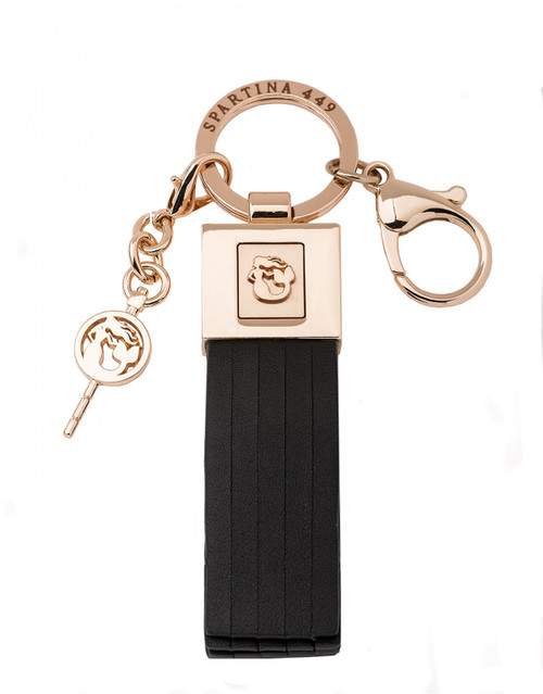 Black AKA Monogram Tassel Keychain by Spartina 449