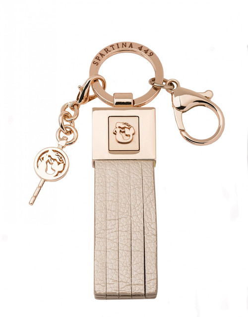 Platinum AKA Monogram Tassel Keychain by Spartina 449