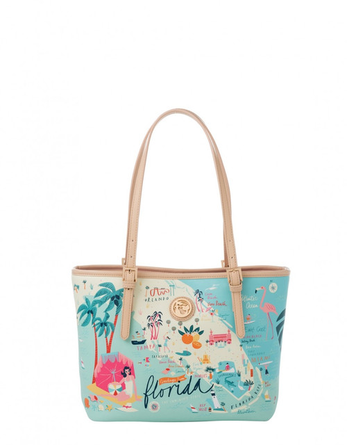 Florida Small Tote with Zipper - Oh So Witty by Spartina 449