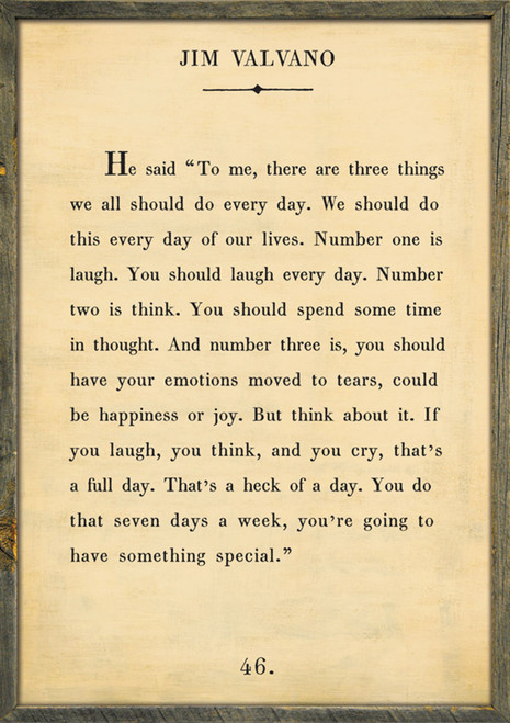 36" x 48" Cream Jim Valvano Book Collection Print by Sugarboo Designs