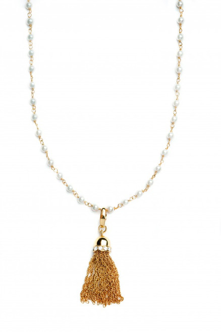 40" Pearl Small Beaded Necklace - Style Spartina 449