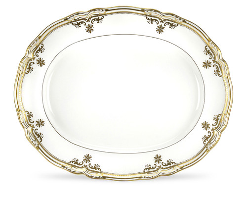 Stafford White Oval Platter by Spode