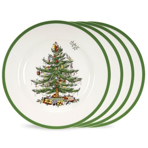 Christmas Tree Set of 4 Dinner Plates by Spode