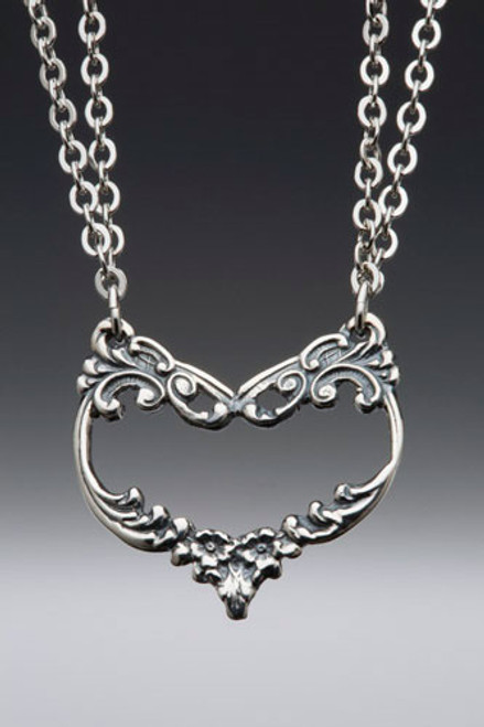 English Lace II Spoon Heart Necklace