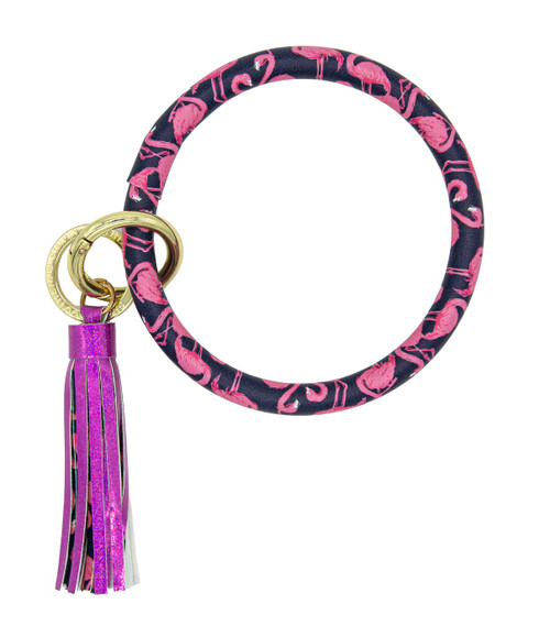 Flamingo Bangle Key Ring by Simply Southern