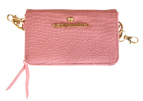 Pink Leather Phone Crossbody by Simply Southern