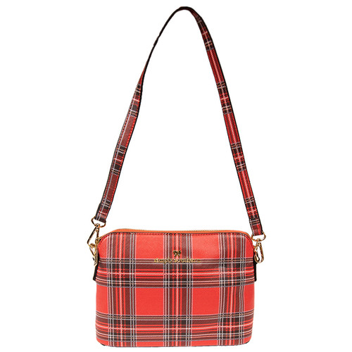 Tartan Leather Satchel by Simply Southern