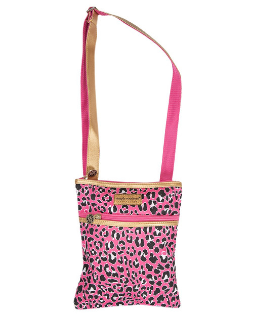 Leopard Pink Cross Bag by Simply Southern