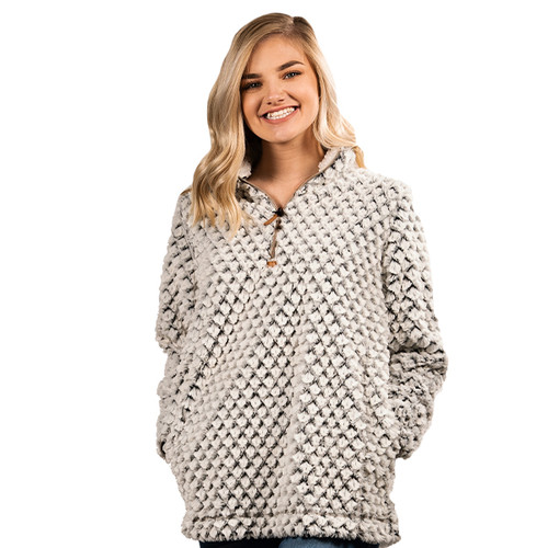 Large Heather Gray Simply Fuzzy Pullover by Simply Southern