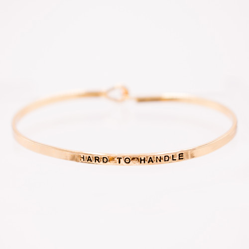 Hard to Handle Statement of Happiness Bangle by Simply Southern