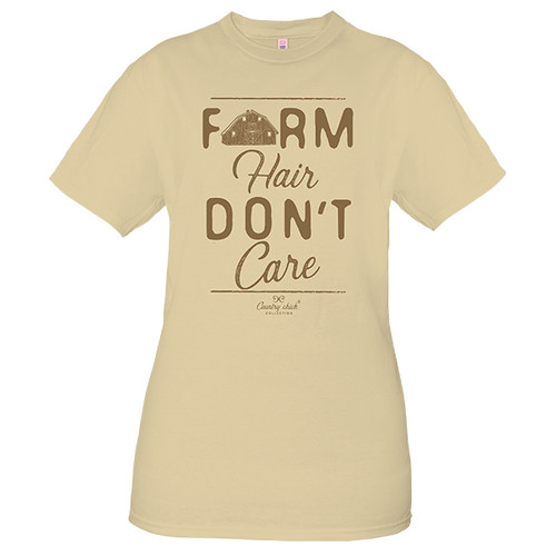 X-Large Farm Hair Oatmeal Country Chick Short Sleeve Tee by Simply Southern