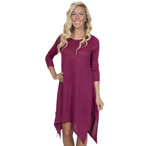 Large Berry Augusta Long Sleeve Tunic by Simply Southern