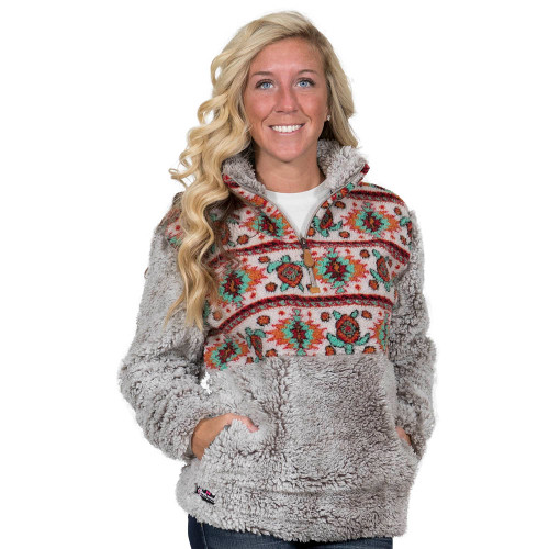 X-Large Turtle Sherpa Pullover by Simply Southern