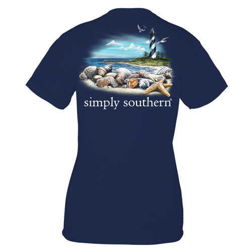 Small Midnight Lighthouse Unisex Short Sleeve Tee by Simply Southern