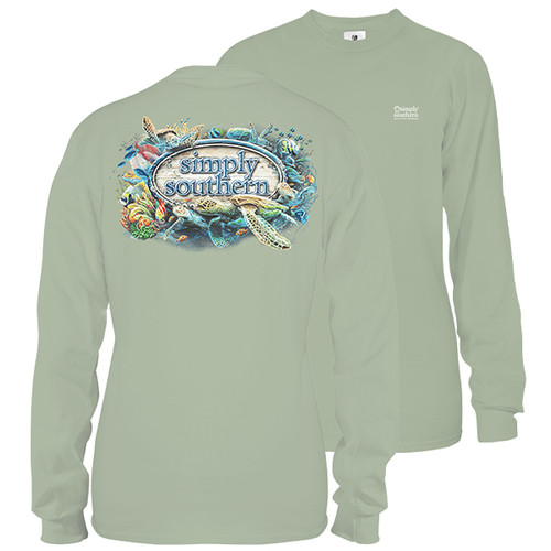 Large Hazel Reef Life Unisex Long Sleeve Tee by Simply Southern