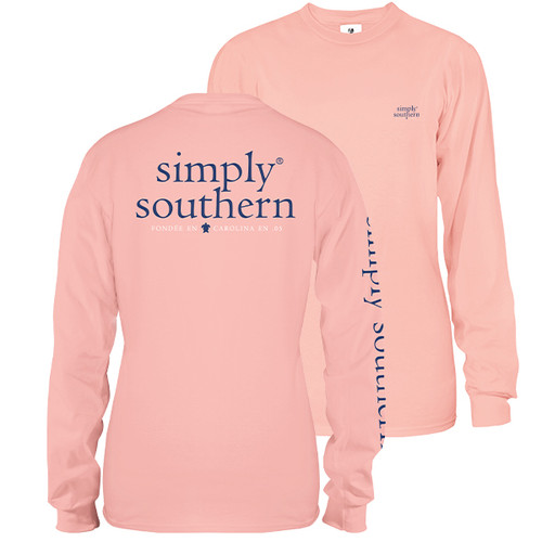 X-Large Basic Logo Rose Long Sleeve Tee by Simply Southern