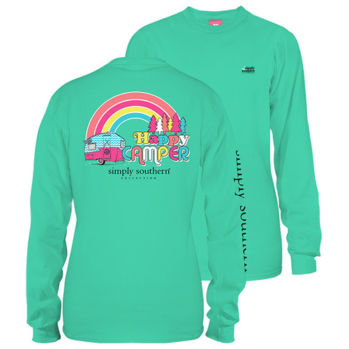 Medium Happy Camper Aruba Long Sleeve Tee by Simply Southern