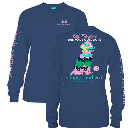 Large Best Memories Are Made Outdoors Moonrise Long Sleeve Tee by Simply Southern