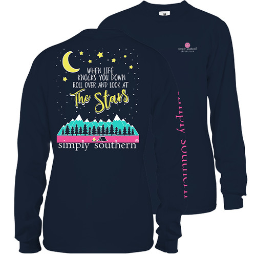 Large Look at the Stars Midnight Long Sleeve Tee by Simply Southern